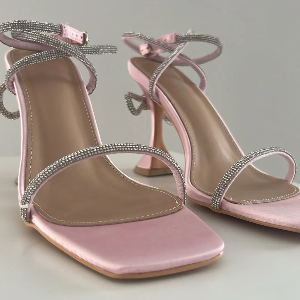 Pink Rhinestone Heels - Picture 2 of 10